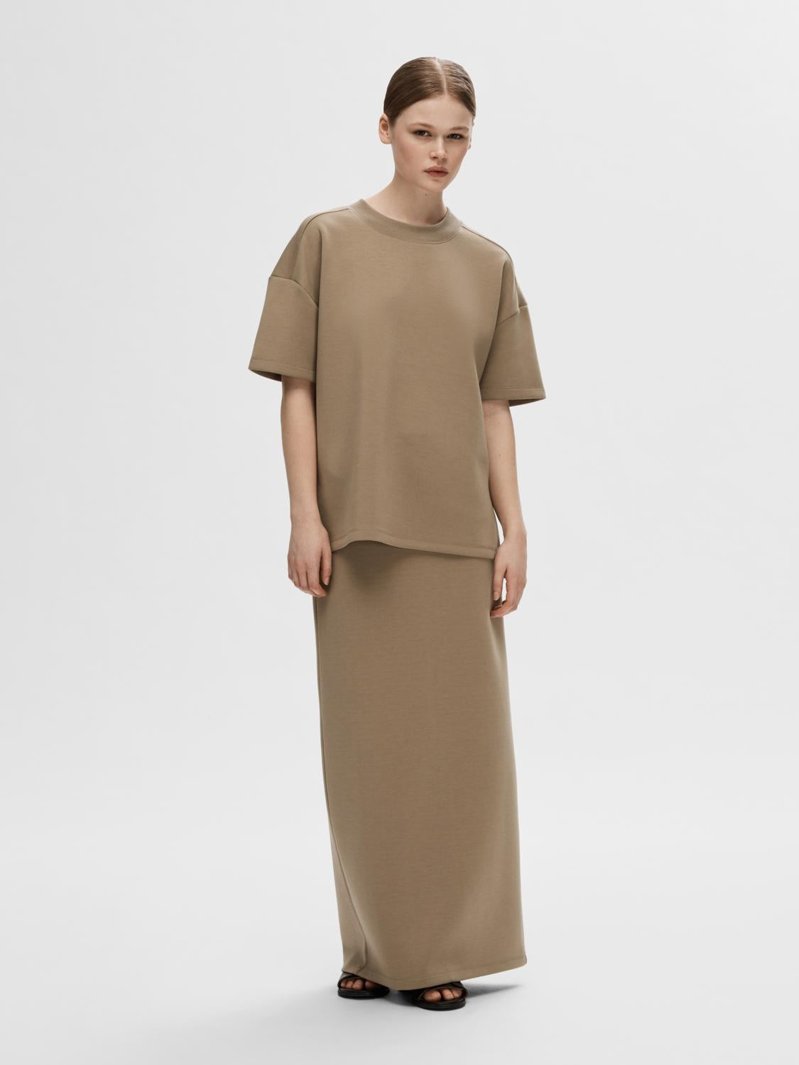 Kara Skjørt - Brun/ Greige